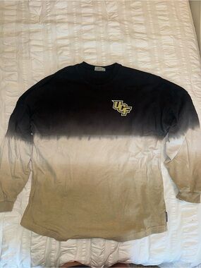 Spirit Jersey UCF Knights Black Gray Ombre Long Sleeve Tee Small